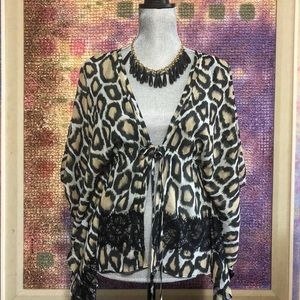 Cheetah print cover up